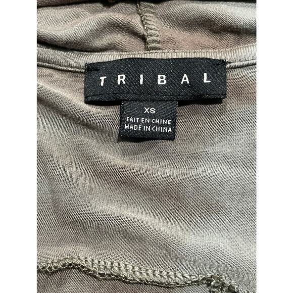 Tribal Women's Size XS Long Sleeve Tie Dye Open Front Long Cardigan Brown - Picture 9 of 9